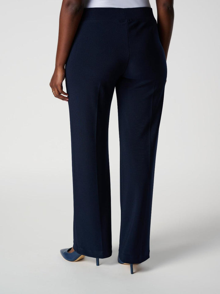 Joseph Ribkoff Pleated Straight Leg Pants In Midnight Blue 153088NOS-Nicola Ross