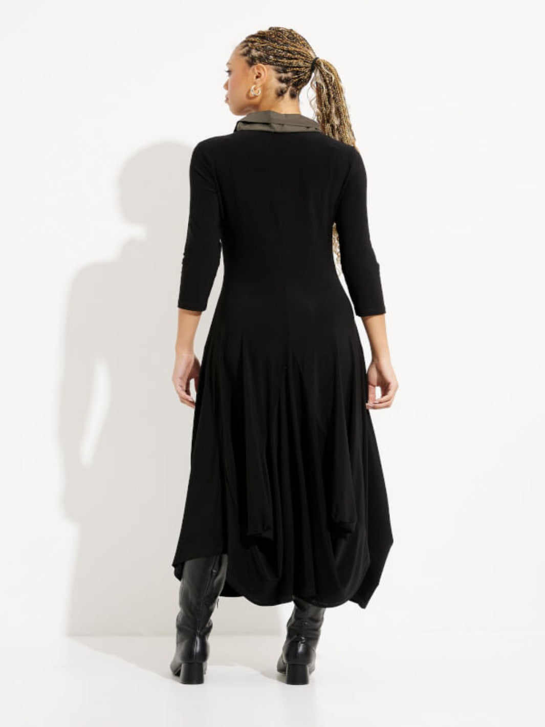 Joseph Ribkoff - Pocket Detail Dress in Khaki/Black 233110-Nicola Ross