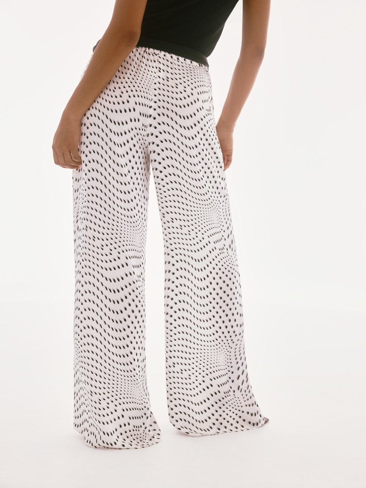 Joseph Ribkoff Polka Dot Belted Trousers 251747-Nicola Ross