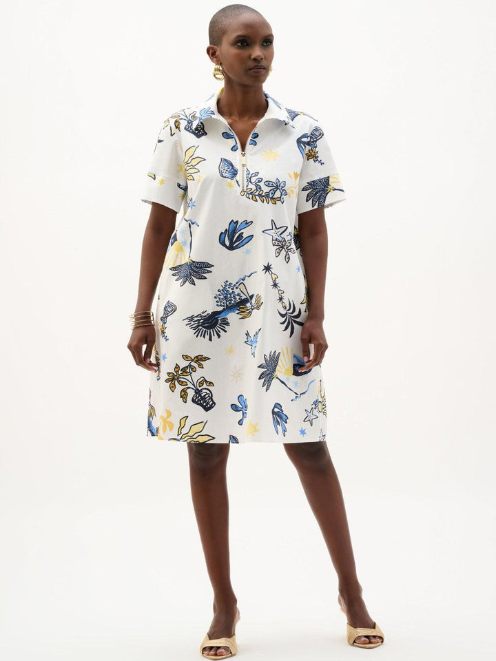 Joseph Ribkoff Printed Shirt Dress In Vanilla/Multi 262139-Nicola Ross
