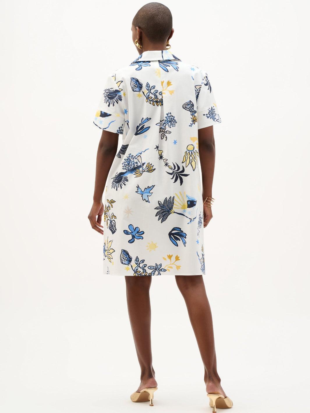 Joseph Ribkoff Printed Shirt Dress In Vanilla/Multi 262139-Nicola Ross