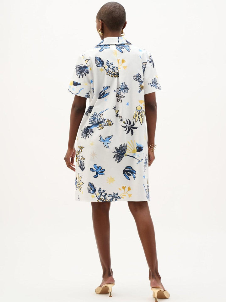 Joseph Ribkoff Printed Shirt Dress In Vanilla/Multi 262139-Nicola Ross