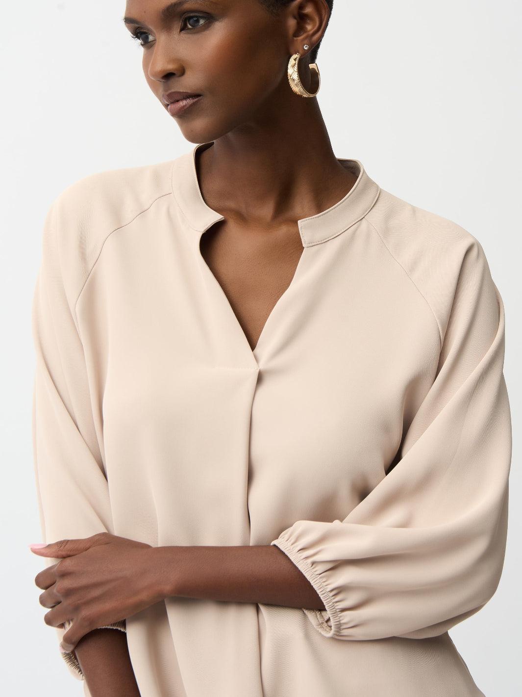 Joseph Ribkoff Puff-sleeve Top In Beige 261076-Nicola Ross