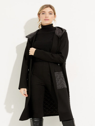 Joseph Ribkoff - Quilted Cover-up In Black 233058-Nicola Ross