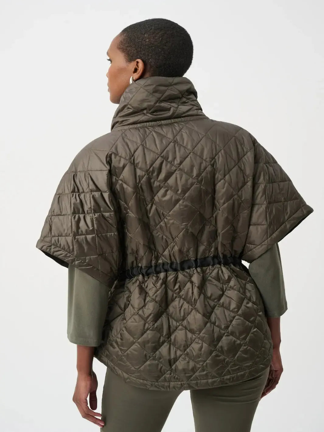 Joseph Ribkoff Quilted Jacket In Avocado 263643-Nicola Ross