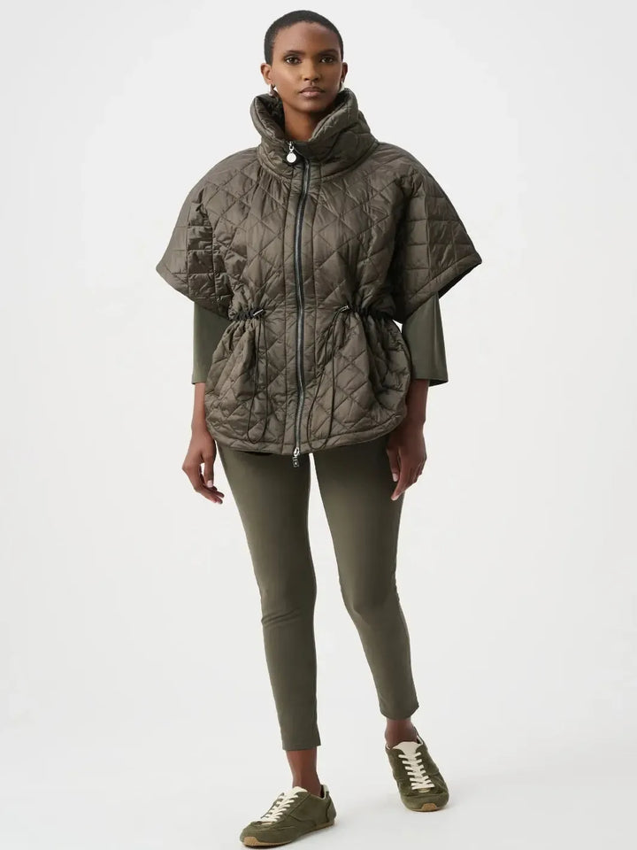 Joseph Ribkoff Quilted Jacket In Avocado 263643-Nicola Ross