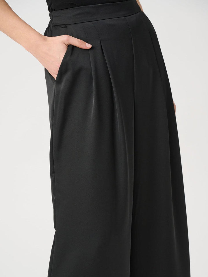 Joseph Ribkoff Recycled Satin Wide-Leg Pants In Black 264078-Nicola Ross