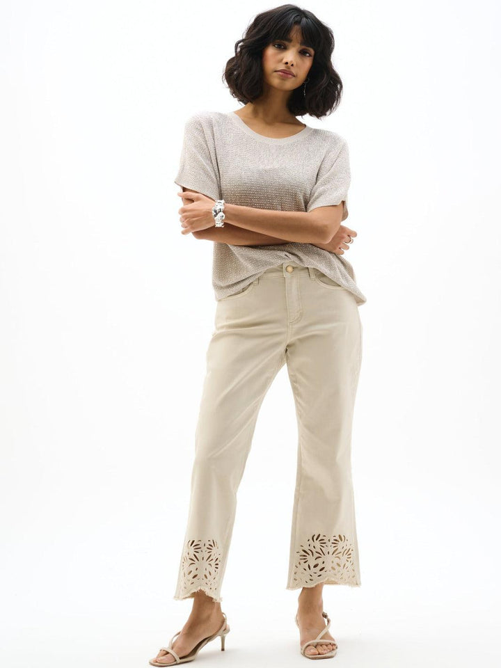 Joseph Ribkoff Relaxed Ankle-length Jeans In Moonstone 262980-Nicola Ross