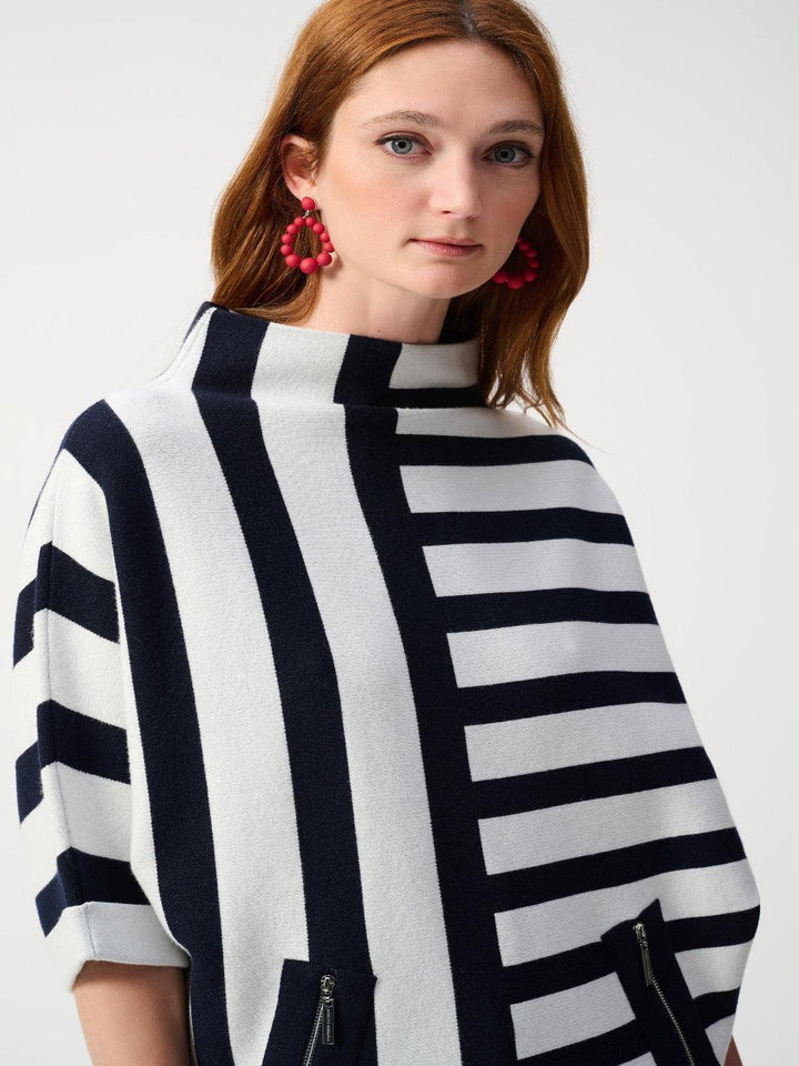 Joseph Ribkoff Relaxed Fit Striped Top In Midnight Blue/Vanilla 251933-Nicola Ross