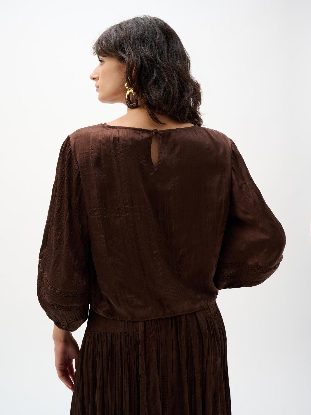 Joseph Ribkoff Relaxed Fit Top In Mahogony 262959-Nicola Ross