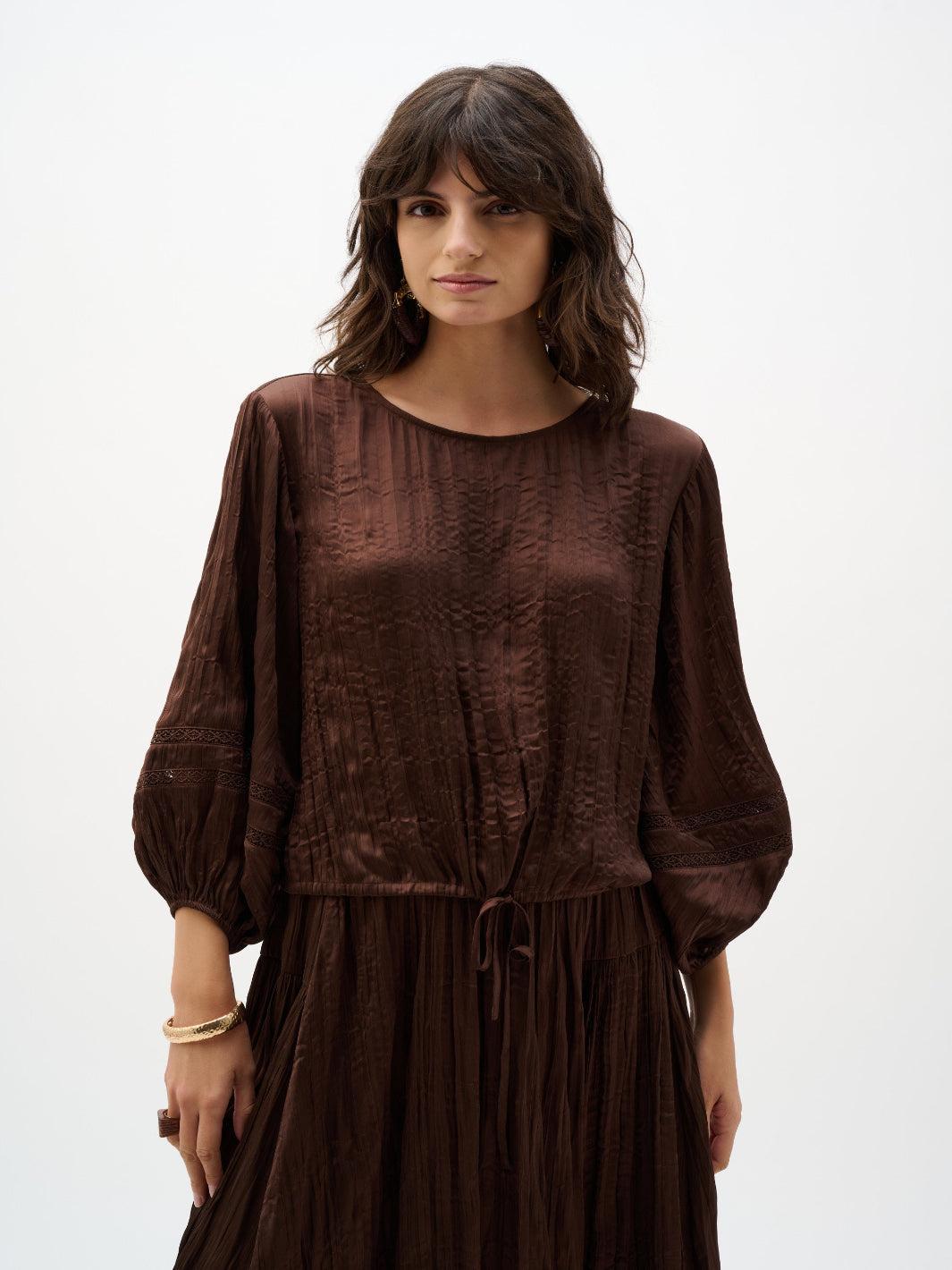 Joseph Ribkoff Relaxed Fit Top In Mahogony 262959-Nicola Ross