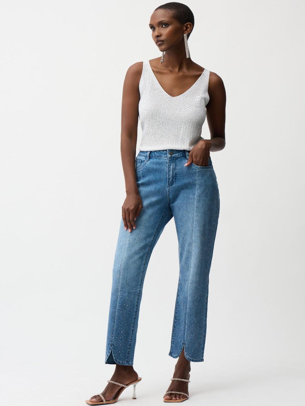 Joseph Ribkoff Relaxed Jeans In Denim Blue 261954-Nicola Ross