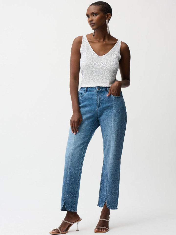Joseph Ribkoff Relaxed Jeans In Denim Blue 261954-Nicola Ross