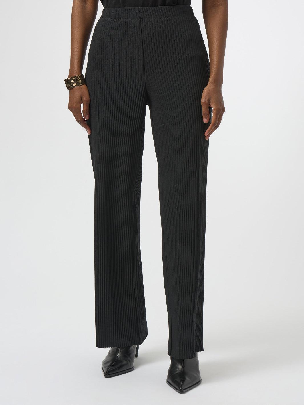 Joseph Ribkoff Relaxed Pleated Trousers In Black 254006-Nicola Ross