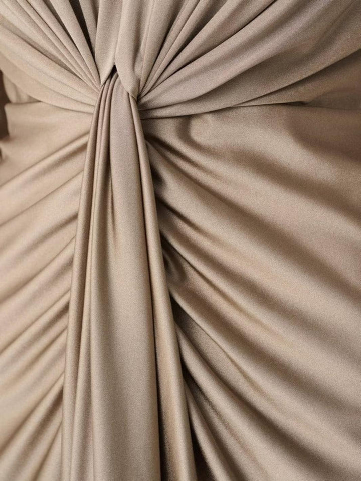 Joseph Ribkoff Ruched Midi Dress In Platinum 253714F26-Nicola Ross