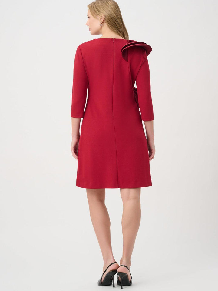Joseph Ribkoff Ruffle Midi Dress In Cherry 264152-Nicola Ross