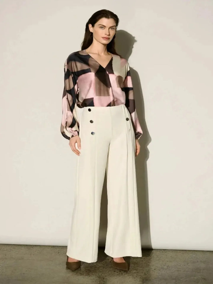 Joseph Ribkoff Sailor Wide-Leg Pants In Birch 264087-Nicola Ross