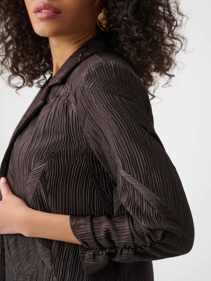Joseph Ribkoff Satin Blazer In Mocha 263050-Nicola Ross