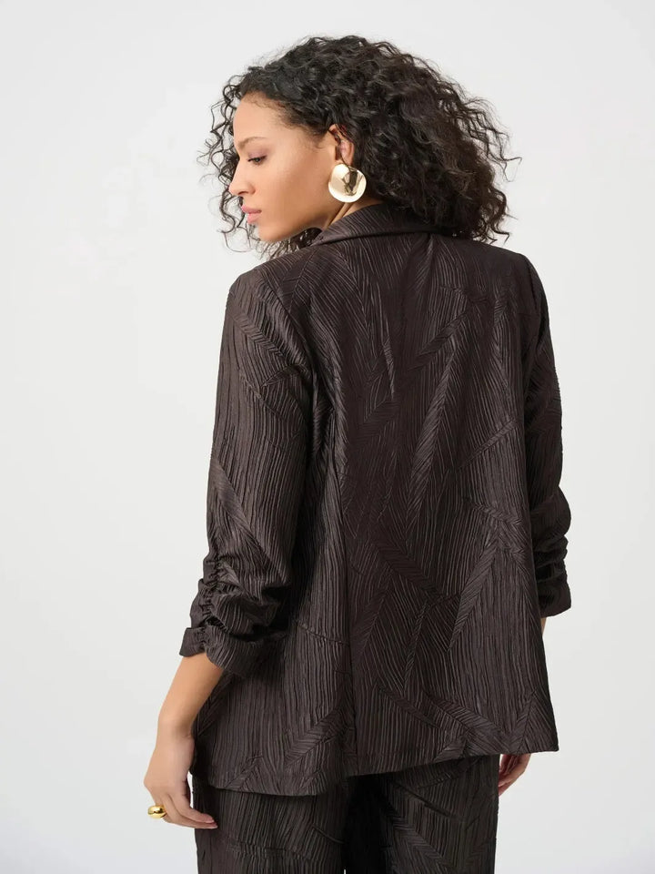 Joseph Ribkoff Satin Blazer In Mocha 263050-Nicola Ross