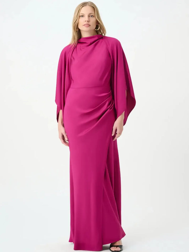 Joseph Ribkoff Satin Cover Up In Deep Magenta 264731-Nicola Ross