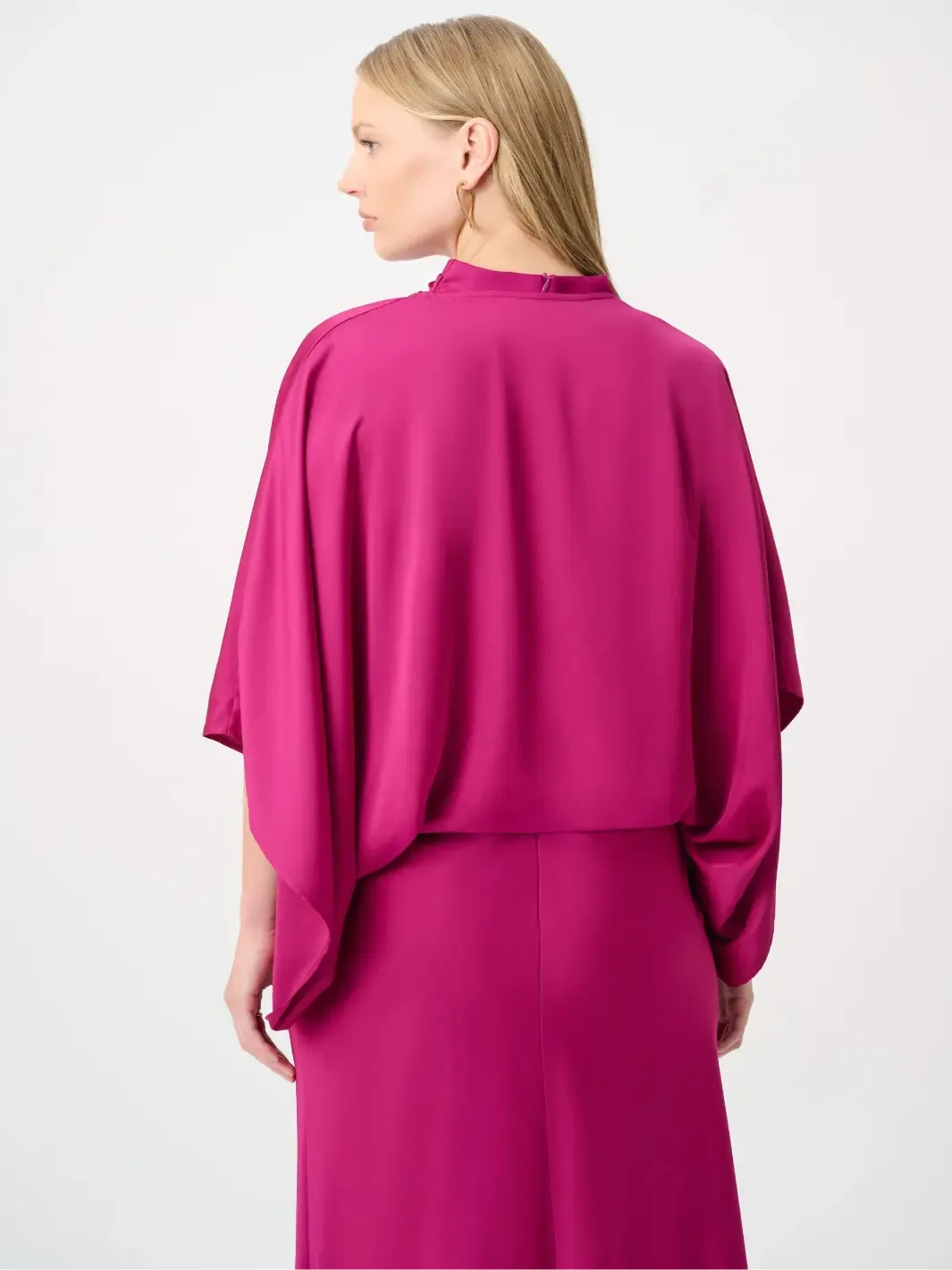 Joseph Ribkoff Satin Cover Up In Deep Magenta 264731-Nicola Ross