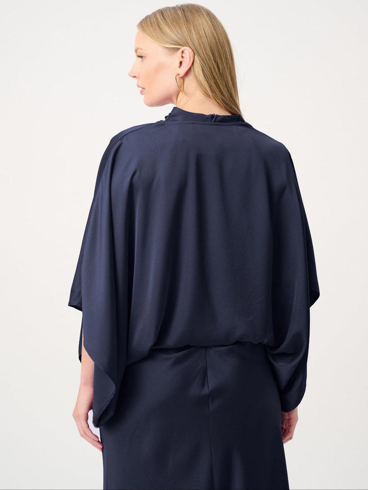 Joseph Ribkoff Satin Cover Up In Midnight Blue 264731-Nicola Ross