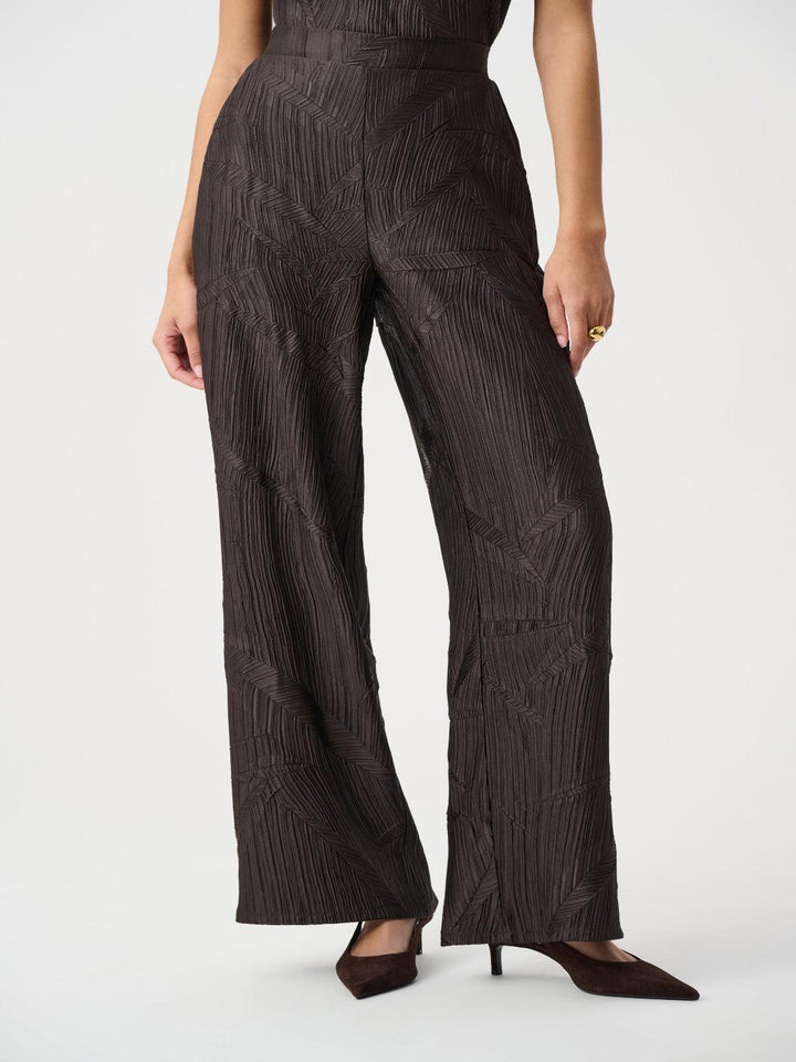 Joseph Ribkoff Satin Wide-Leg Pants In Brown 263052-Nicola Ross