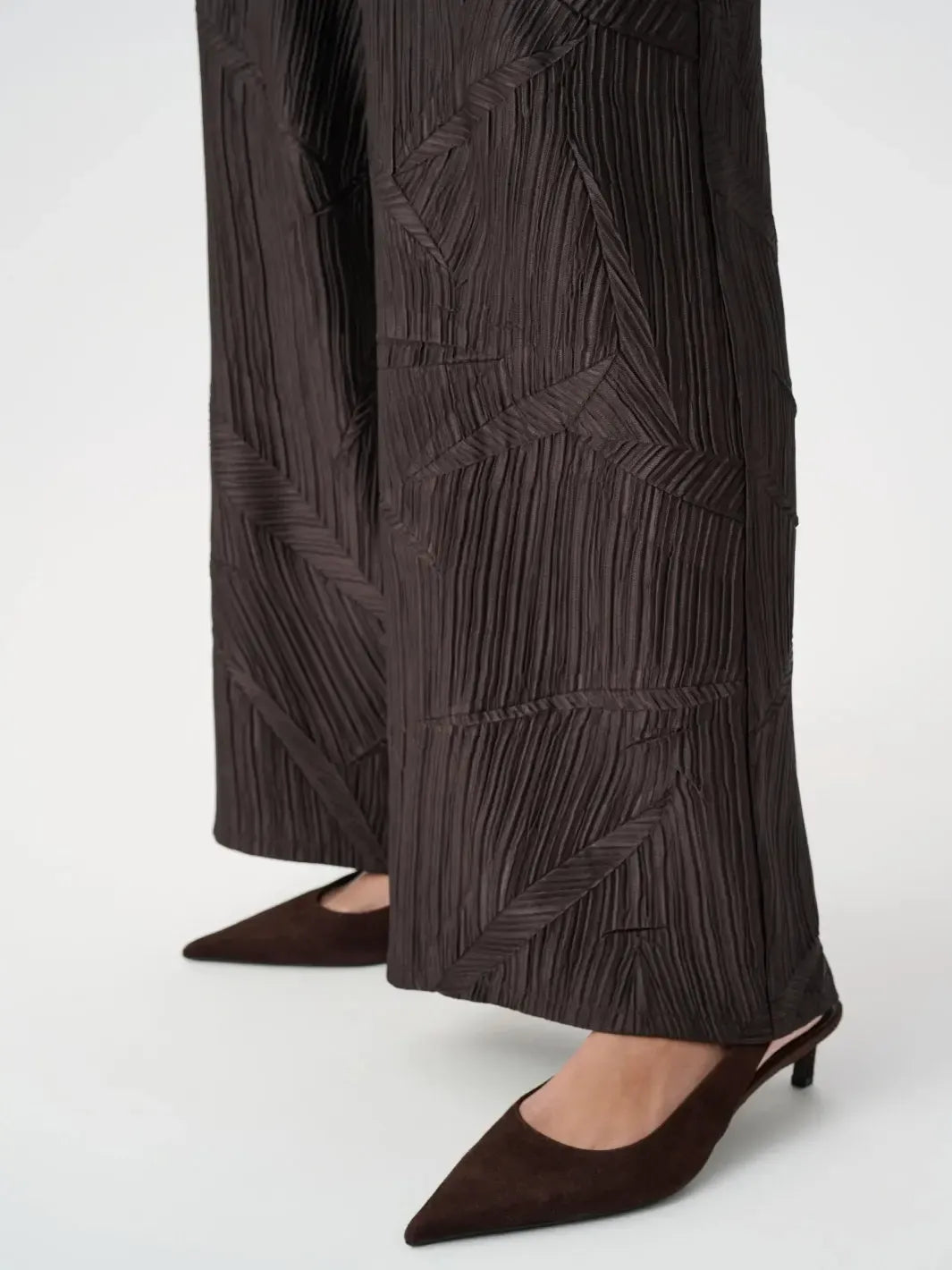 Joseph Ribkoff Satin Wide-Leg Pants In Brown 263052-Nicola Ross