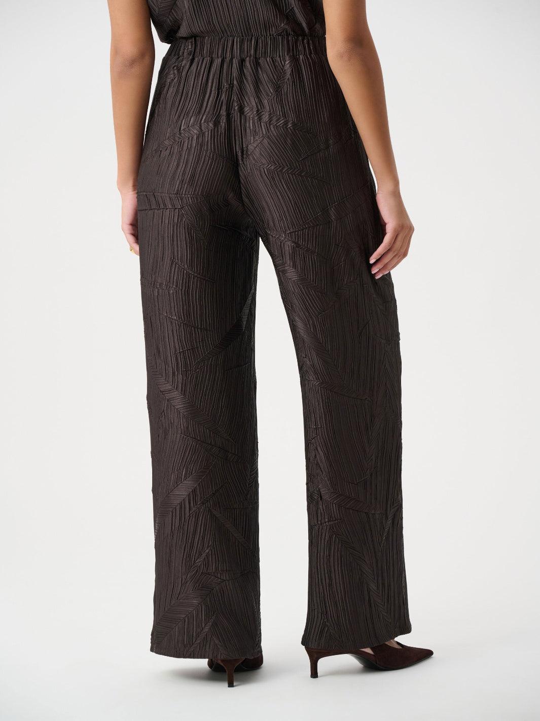 Joseph Ribkoff Satin Wide-Leg Pants In Brown 263052-Nicola Ross