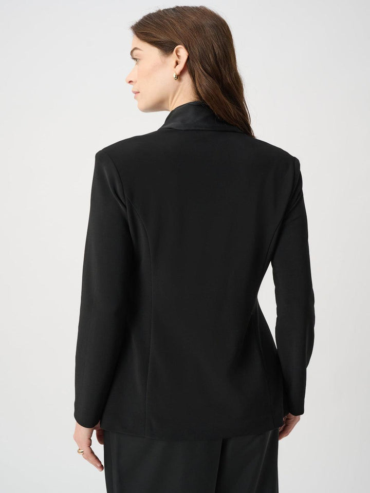 Joseph Ribkoff Scarf Collar Blazer In Black 264092-Nicola Ross