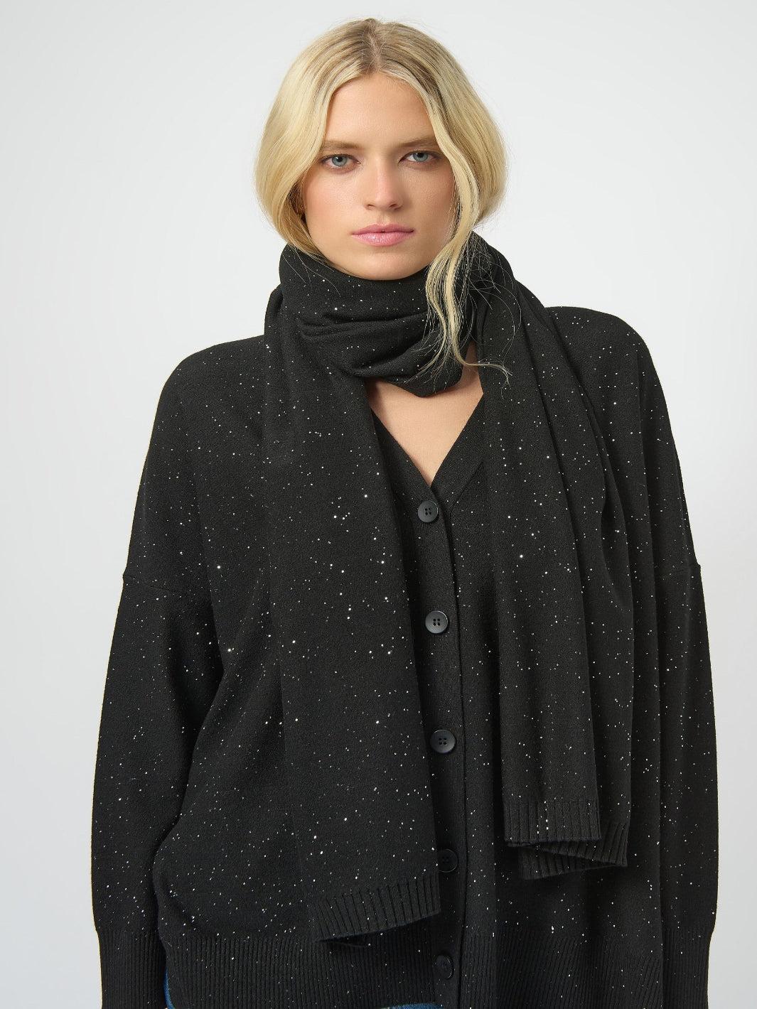 Joseph Ribkoff Scarf With Jewel Embellishments In Black 254965-Nicola Ross