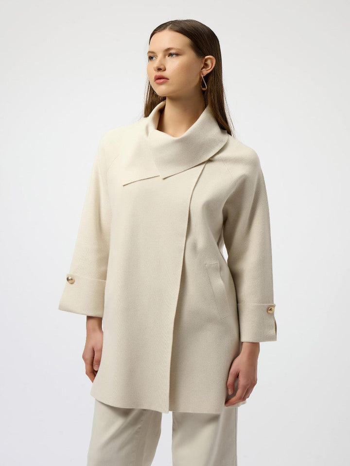 Joseph Ribkoff Shawl Collar Jacket In Birch 254956-Nicola Ross