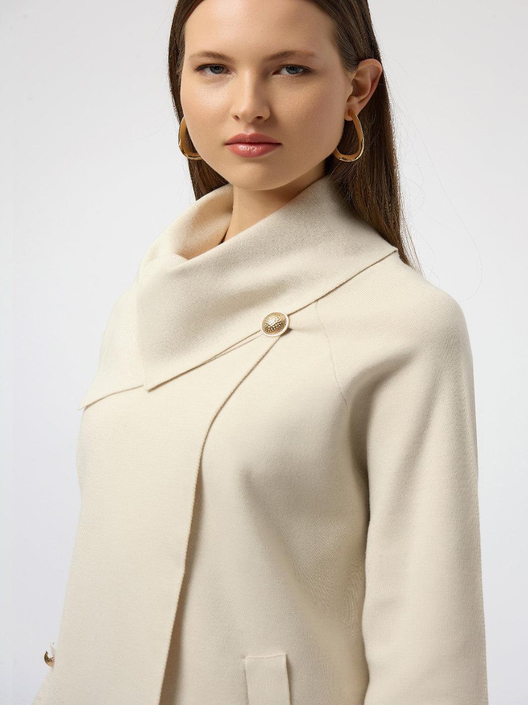 Joseph Ribkoff Shawl Collar Jacket In Birch 254956-Nicola Ross