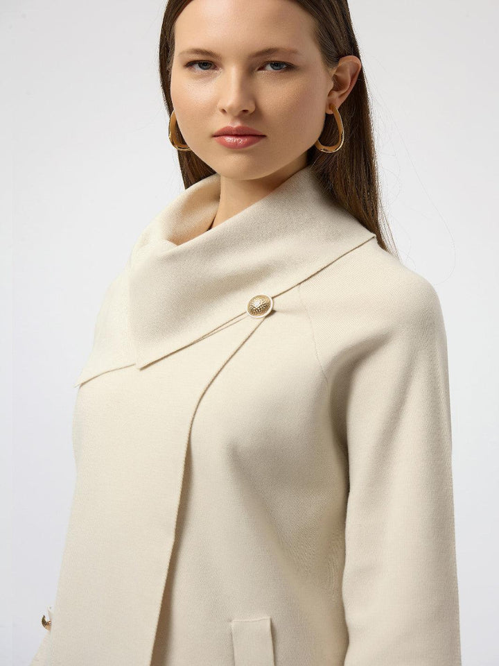 Joseph Ribkoff Shawl Collar Jacket In Birch 254956-Nicola Ross