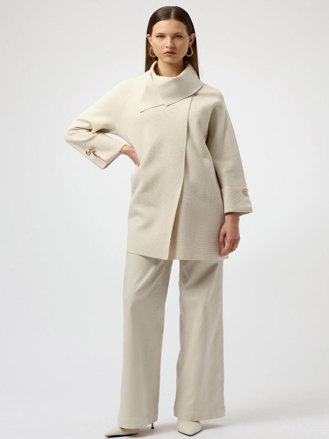 Joseph Ribkoff Shawl Collar Jacket In Birch 254956-Nicola Ross