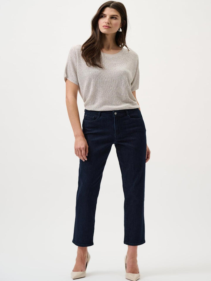 Joseph Ribkoff Shimmer Knit Top In Moonstone 263900CO-Nicola Ross