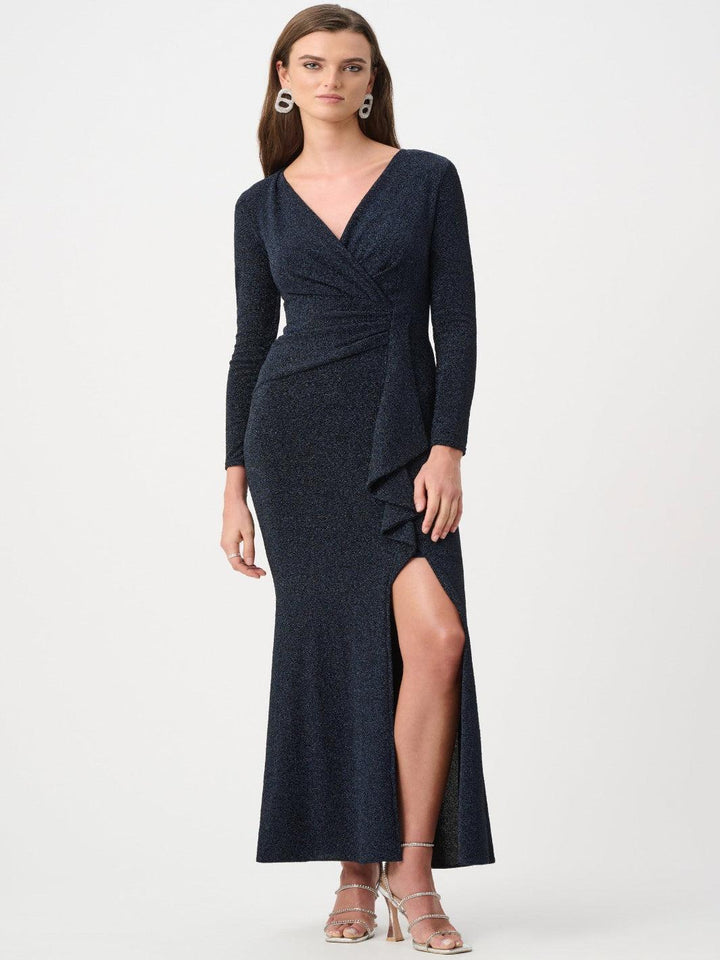 Joseph Ribkoff Shimmer Maxi Dress In Navy 263735-Nicola Ross