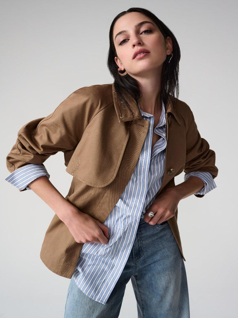 Joseph Ribkoff Short Trench Coat In Beige 261907 – Nicola Ross