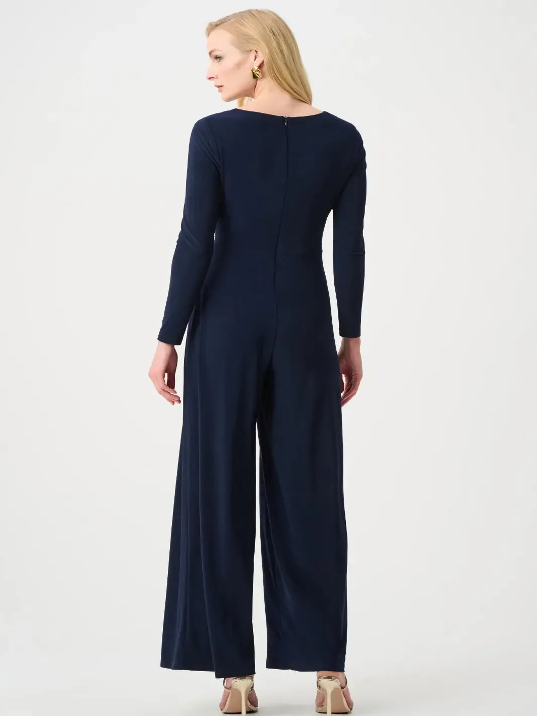 Joseph Ribkoff Silky Wide Leg Jumpsuit In Midnight Blue 263763-Nicola Ross
