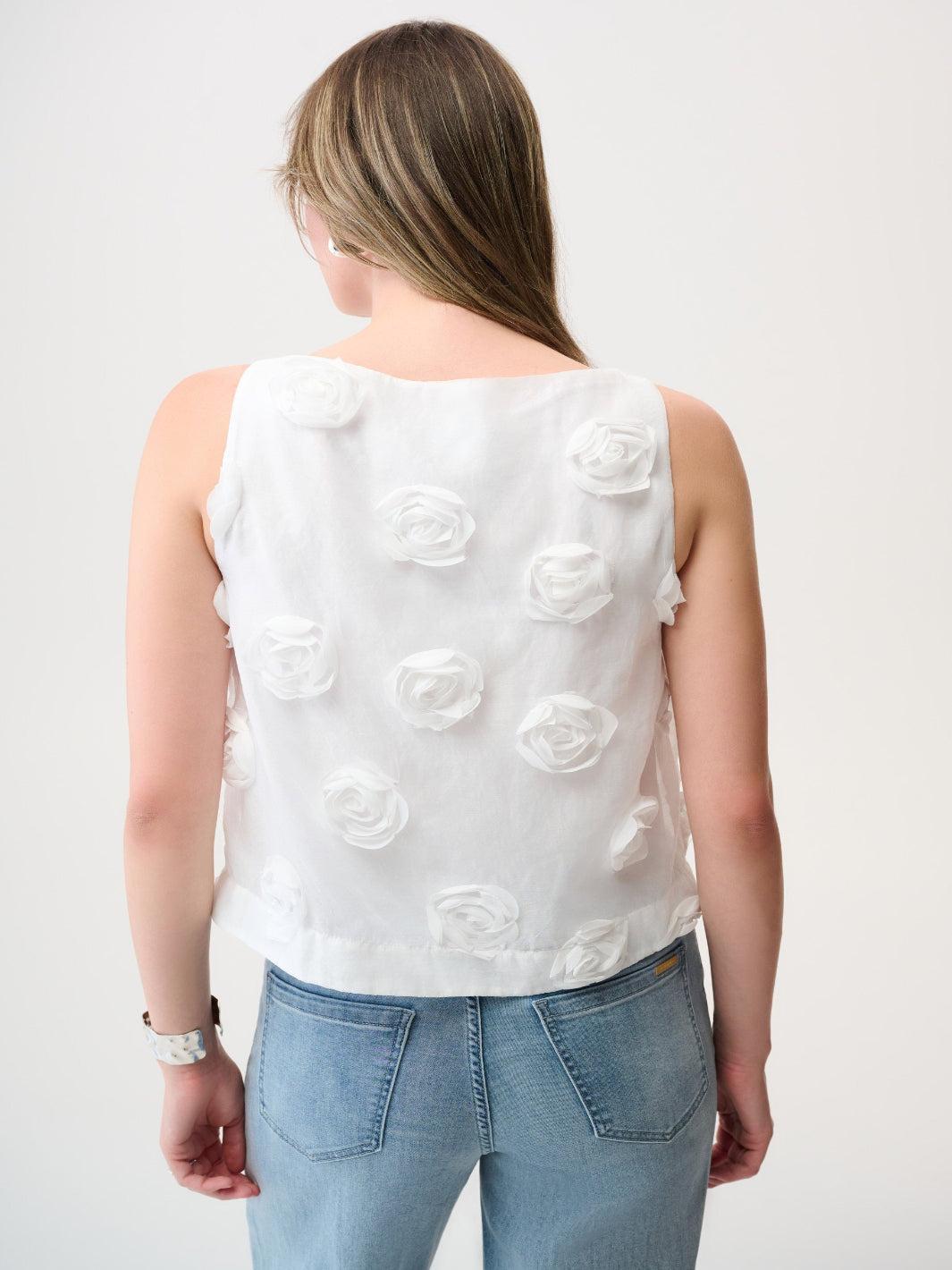 Joseph Ribkoff Sleeveless 3D Top In Off White 261220 – Nicola Ross