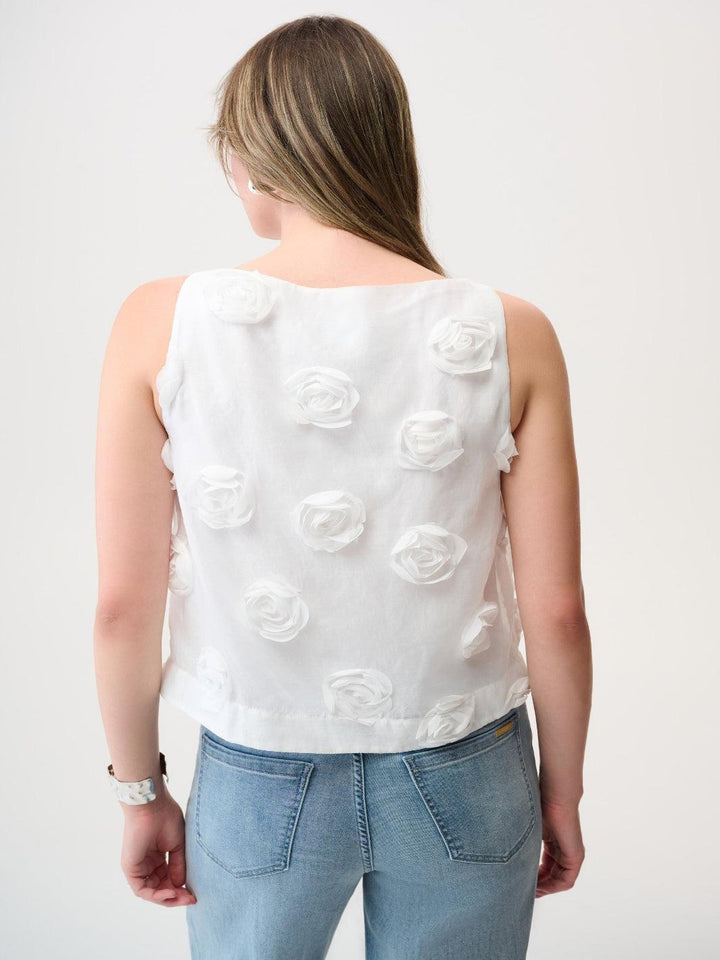 Joseph Ribkoff Sleeveless 3D Top In Off White 261220-Nicola Ross