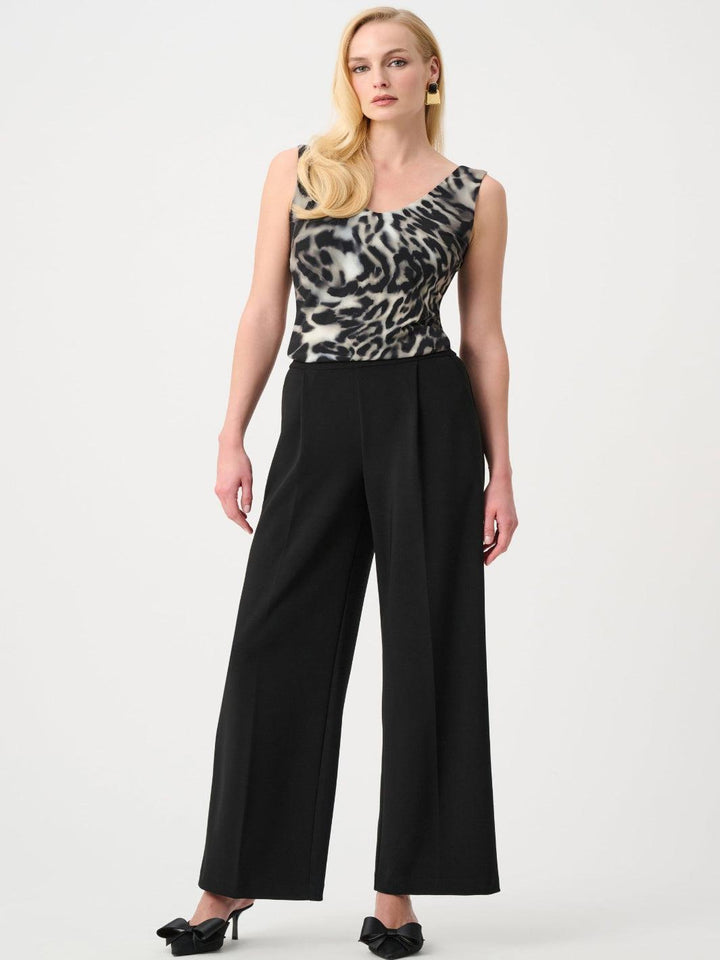 Joseph Ribkoff Sleeveless Print Top In Grey/Multi 263762-Nicola Ross