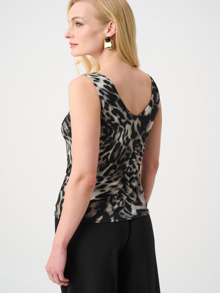 Joseph Ribkoff Sleeveless Print Top In Grey/Multi 263762-Nicola Ross