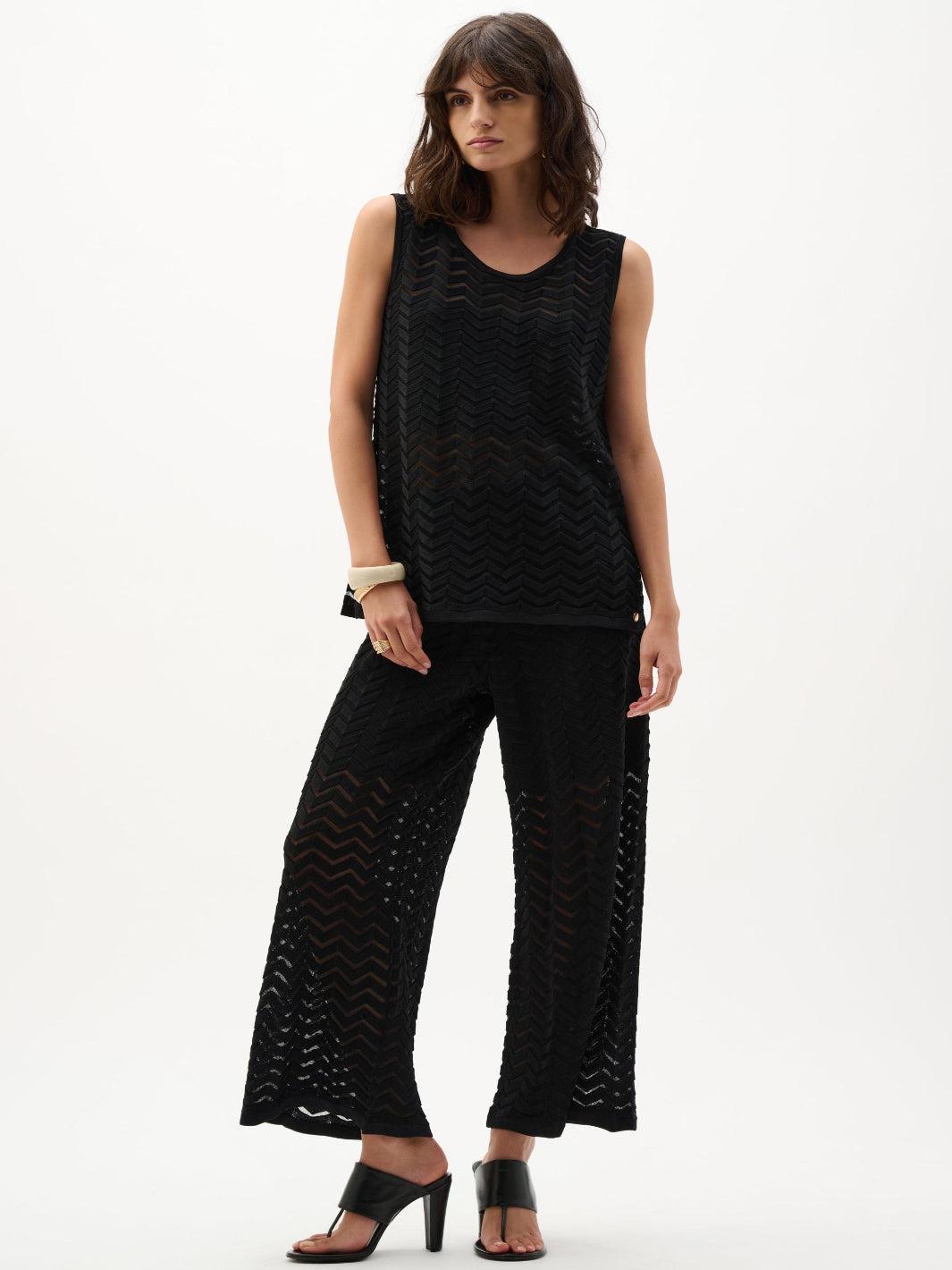 Joseph Ribkoff Sleeveless Top In Black 262932-Nicola Ross