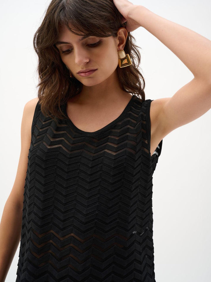 Joseph Ribkoff Sleeveless Top In Black 262932-Nicola Ross