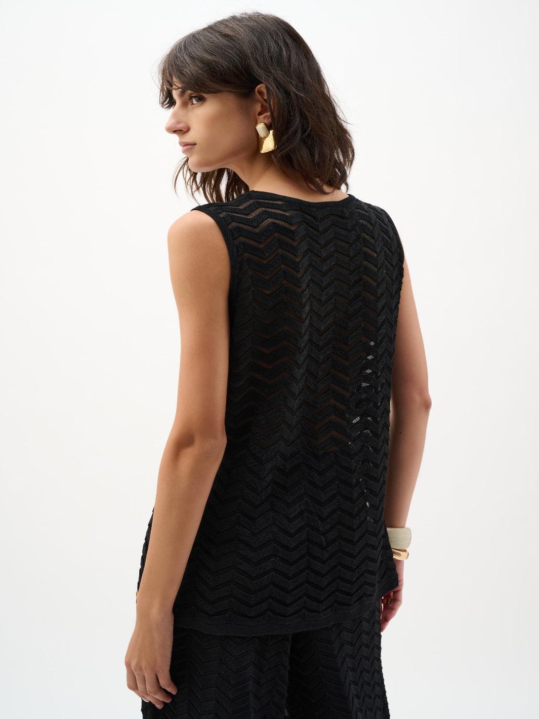 Joseph Ribkoff Sleeveless Top In Black 262932-Nicola Ross