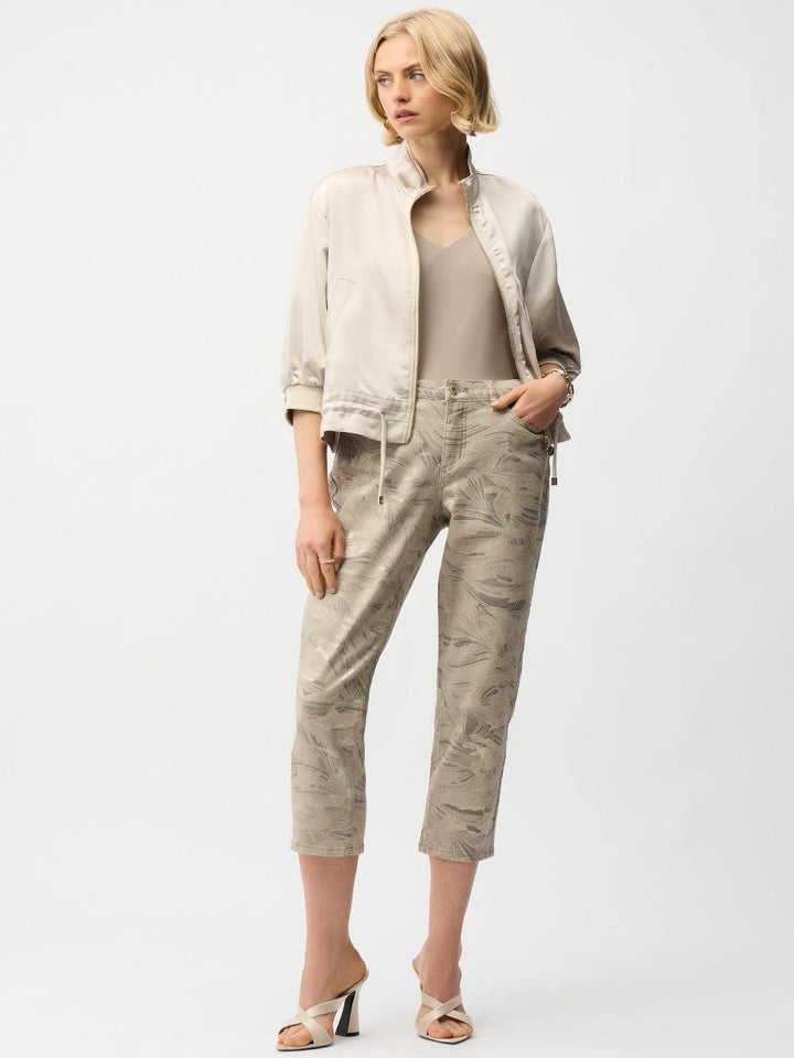 Joseph Ribkoff Slim Cropped Jeans In Taupe/Gold 261959-Nicola Ross