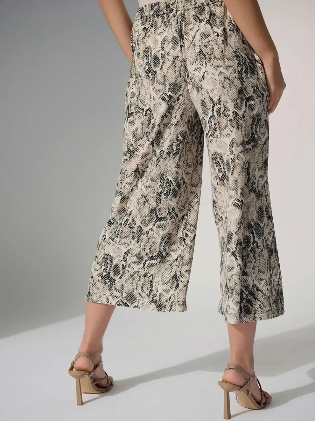 Joseph Ribkoff Snake Print Culotte Pants In Beige/Multi 252239-Nicola Ross