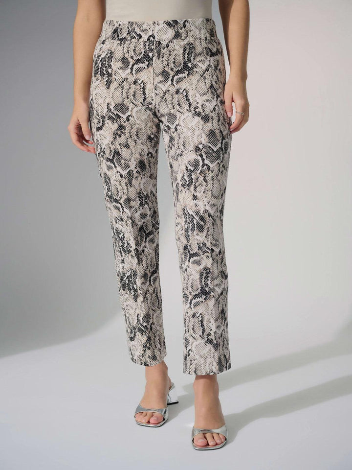 Joseph Ribkoff Snake Print Straight Leg Pants In Beige/Multi 252238-Nicola Ross