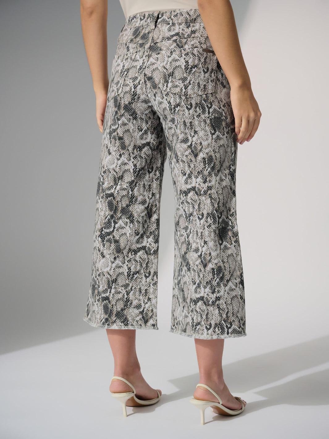 Joseph Ribkoff Snake Print Trousers In Beige/Multi 252938-Nicola Ross